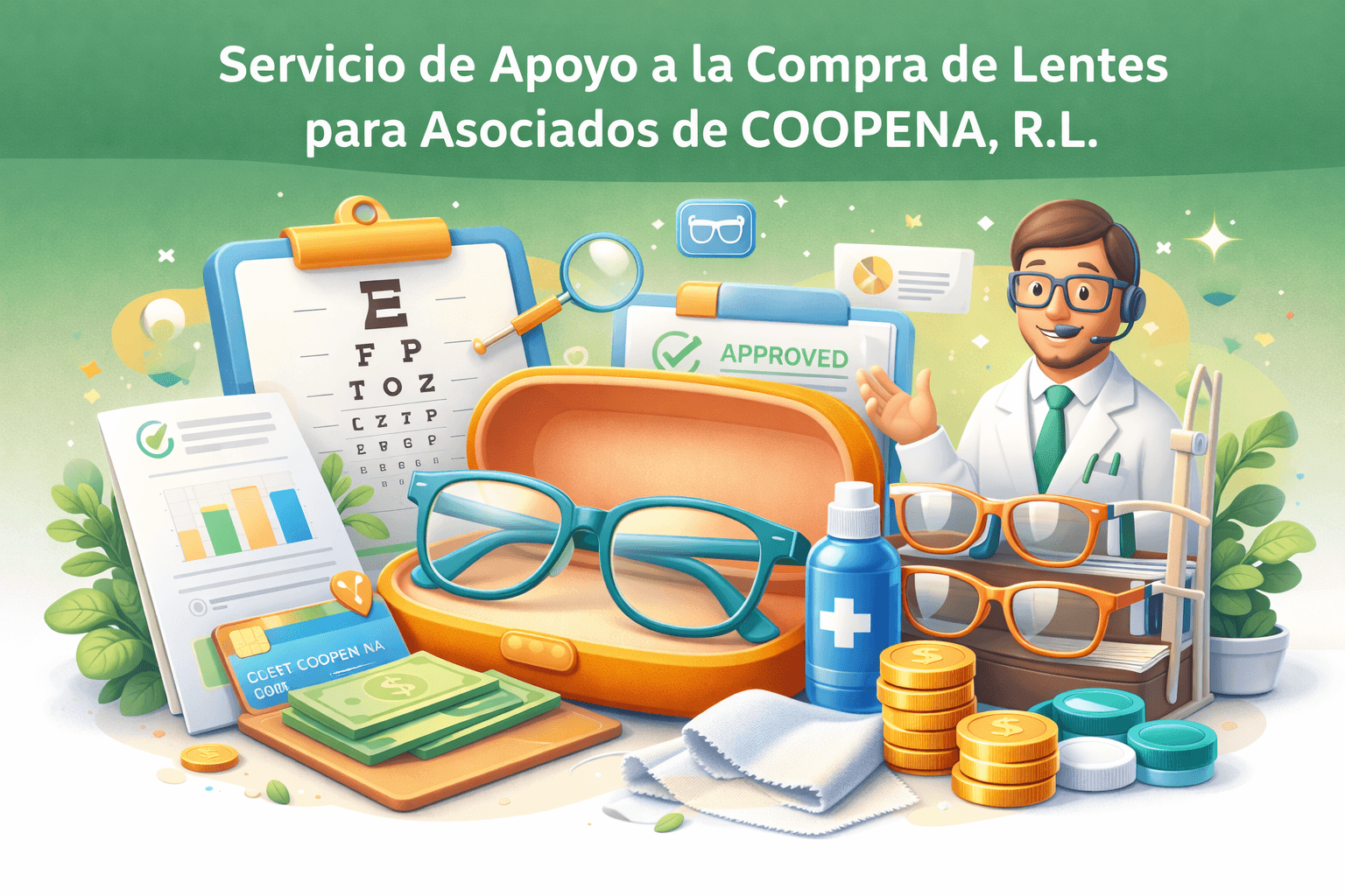Servicio de Apoyo a la Compra de Lentes para Asociados de COOPENA, R.L.